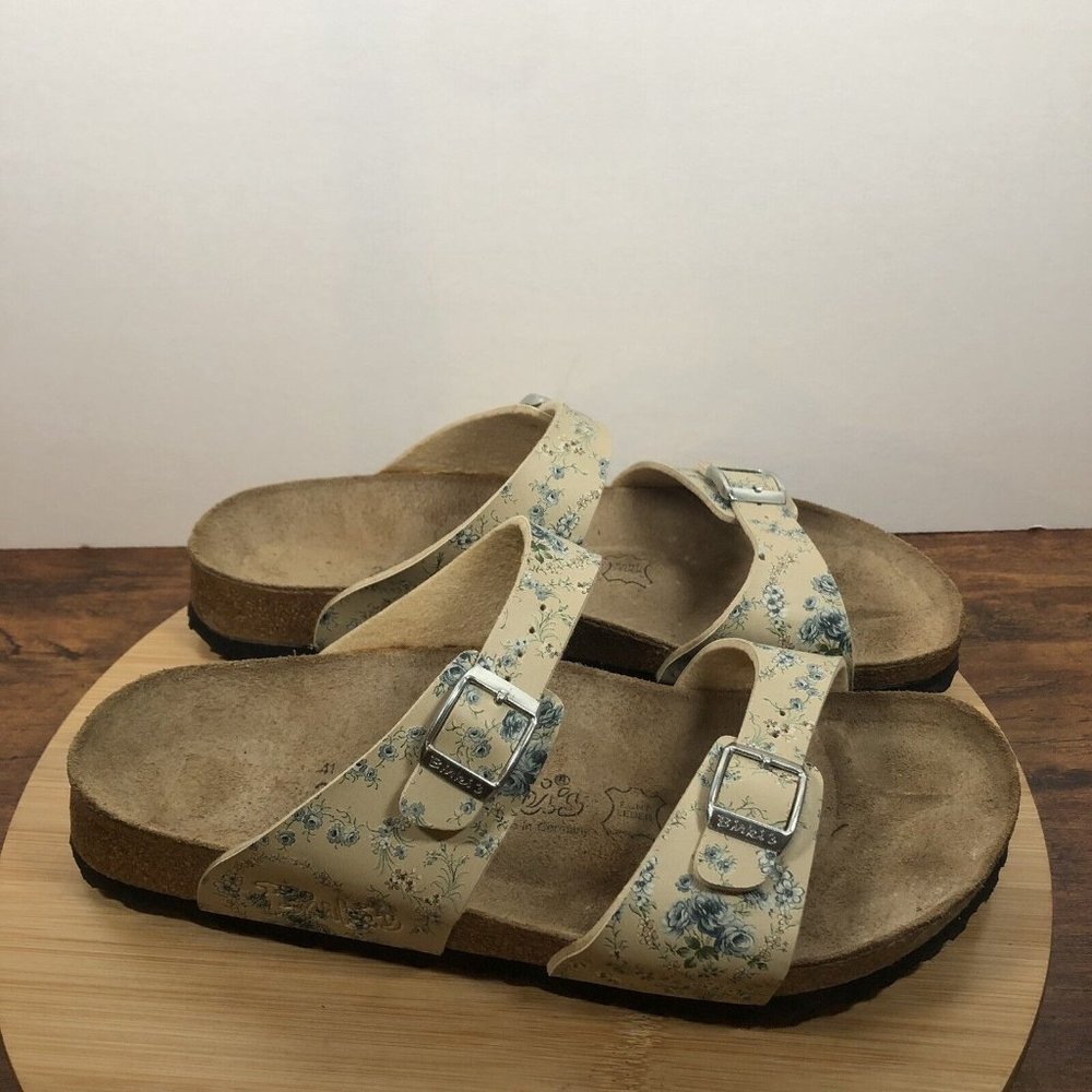 Birki's By Birkenstock Women Size EU 41 US 10 Buckle Floral Sandals EUC